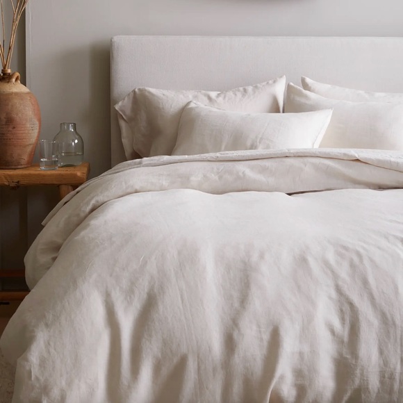 European Linen Duvet Cover Set SAND - Picture 3 of 14